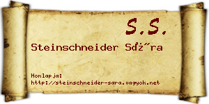 Steinschneider Sára névjegykártya